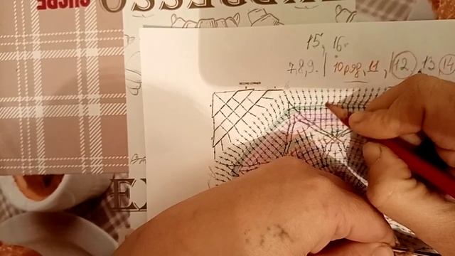 Вязание крючком квадратный мотив 16 ряд. смотреть онлайн