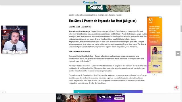 VAZOU TUDO Da NOVA EXPANSÃO!! CAPA, DESCRIÇÃO, DATAS E MAIS!! | The Sims 4