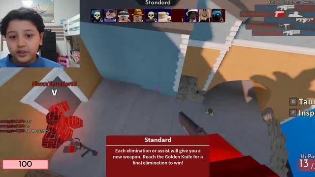 Playing Arsenal and trying to get 10 Head shots - Roblox смотреть онлайн