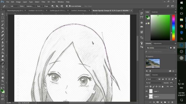 Photoshop: Using The Pen Tool for Anime Art смотреть онлайн