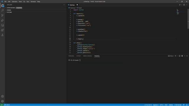 Python Turtle ? | How to Draw a Heart смотреть онлайн