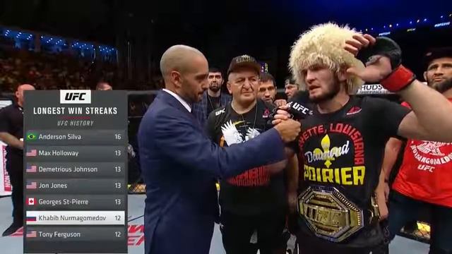 UFS242: часть 2 Khabib Nurmagomedov and Dustin Poirier. Слова после боя смотреть онлайн