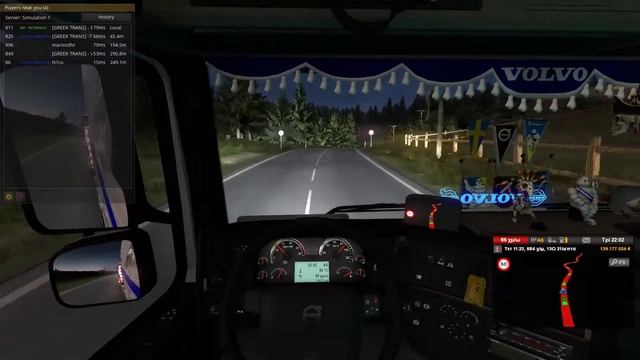 ETS2 MP GREEK TRANS convoy 14 /01/ 2021 смотреть онлайн