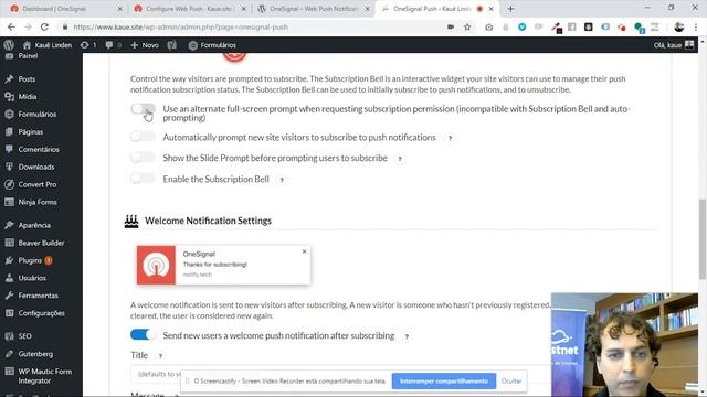 Integração One Signal Wordpress смотреть онлайн