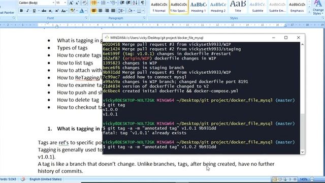 Git Tagging (git) explained Tutorial смотреть онлайн
