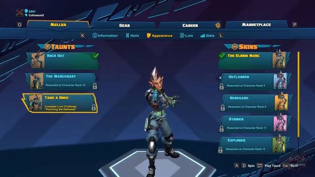 Battleborn - Mellka - Skins and Taunts - PC Ultra 1080p 60FPS смотреть онлайн