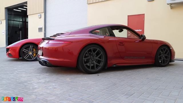 4 Minutes Non-stop Revving - Porsche 991 Carrera - Flames