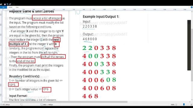 Daily Challenge Logic and Solution – Replace Same & Shift Zeroes (ID-7649) смотреть онлайн