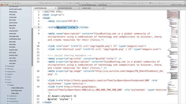 How to use sections for your title and description meta tags - Laravel смотреть онлайн