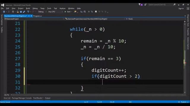 numbers with only 2 digit 3 in c# смотреть онлайн