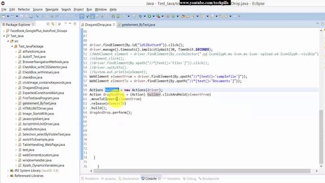 Selenium with JAVA - How to DRAG and DROP the file from one folder to another folder? смотреть онлайн