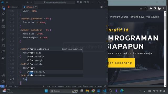 Membuat Website Responsive - Template Website Portofolio - Part 7 смотреть онлайн