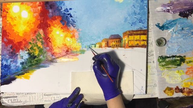 Прогулка у реки"? нарисовать мастихином OIL 3 часть смотреть онлайн