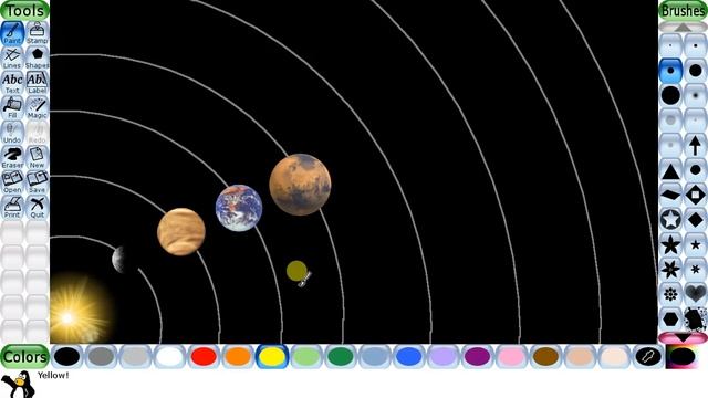 Draw Solar Sytem#tux paint#stamps tools in tux paint#tux tutorial# use of stamps in tux paint#solar смотреть онлайн