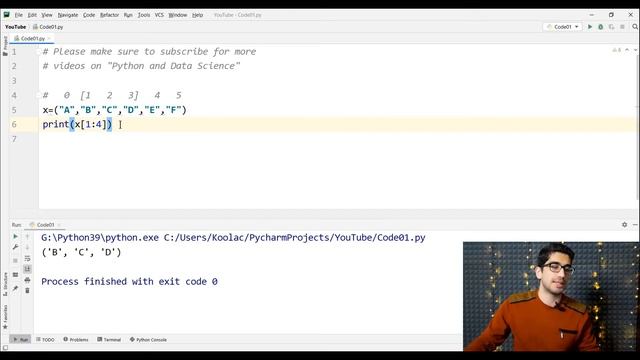 Python tuples, tuple indexing, tuple slicing and tuple methods смотреть онлайн