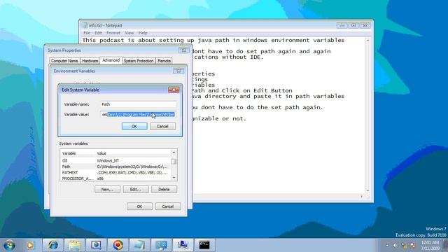 how to do java set path in environment variables of windows смотреть онлайн