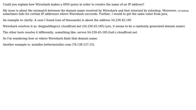 How to resolve DNS from java like WIRESHARK does? смотреть онлайн