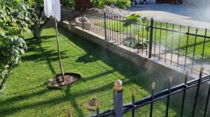 Полив газона с забора за копейки