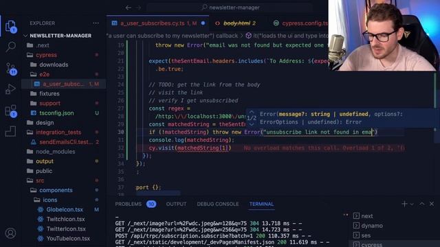 Working on adding automated tests to my Email Newsletter app смотреть онлайн