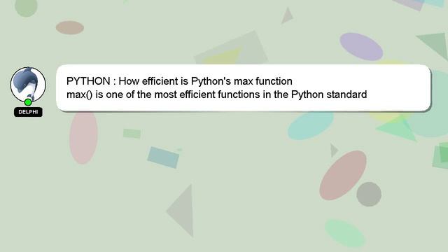 PYTHON : How efficient is Python's max function смотреть онлайн