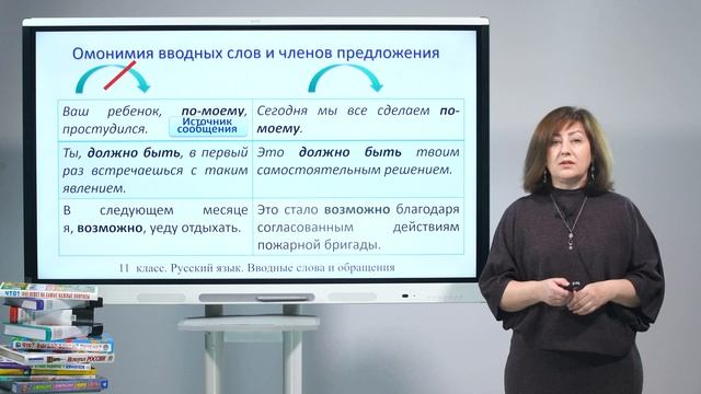 11 класс. Русский язык. Вводные слова и обращения смотреть онлайн