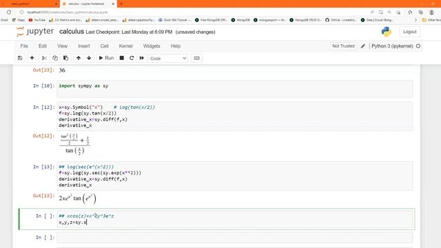 Differentiation of any functions in mathematics using python смотреть онлайн
