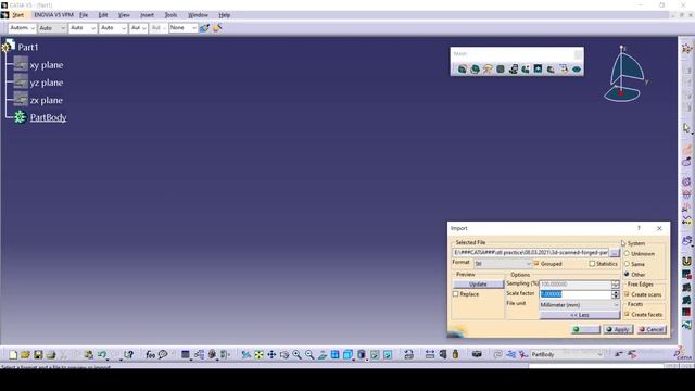 How to Import STL to catia смотреть онлайн