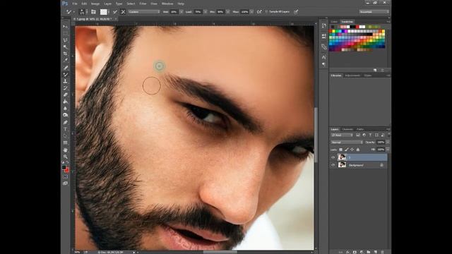 Mixer brush skin retouch in Photoshop смотреть онлайн