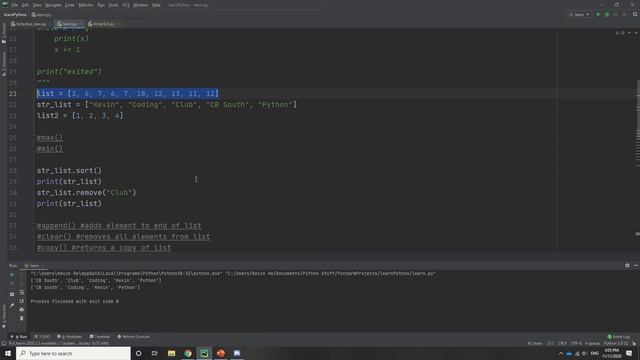 Python Tutorial 12: List Methods Challenge Problem смотреть онлайн