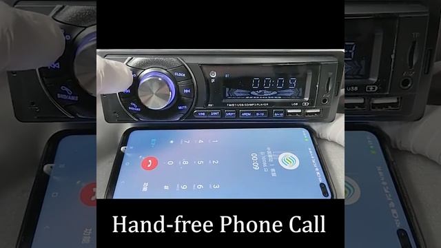 Hippcron Car Radio Stereo Receiver 1 DIN FM Bluetooth MP3 Audio Player Cellphone Handfree Digital смотреть онлайн