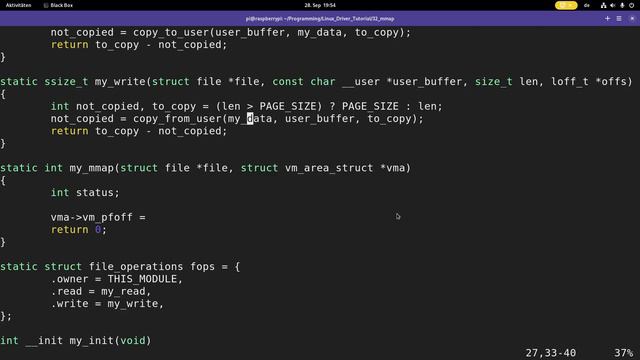 Let's code a Linux Driver - 32_ The mmap Callback смотреть онлайн