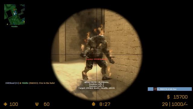 Counter Strike Source Zombie Riot online gameplay Dust 2 with boss fight смотреть онлайн