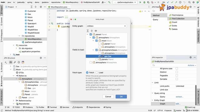 Build @EntityGraph for Spring Data JPA repository methods | JPA Buddy смотреть онлайн