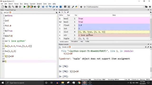 5 - Datatypes in Python | Programming With Python Tutorials смотреть онлайн