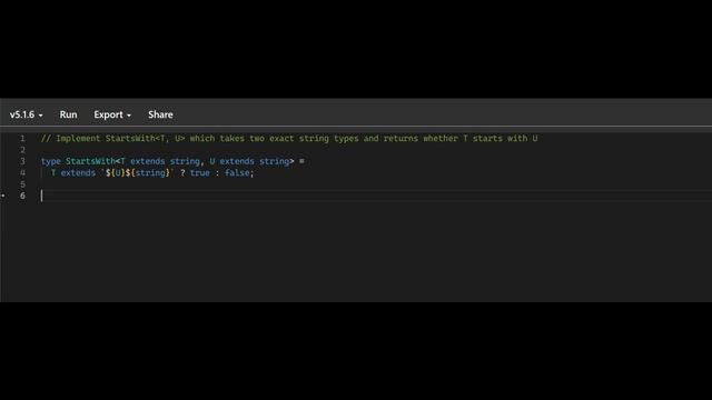 Implement the StartsWith utility Type in TS смотреть онлайн