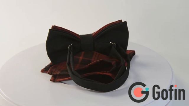 Набор 2 в 1 бабочка в клетку бордовая с платком AB 7240 смотреть онлайн