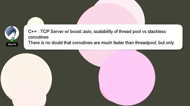 C++ : TCP Server w/ boost::asio, scalability of thread pool vs stackless coroutines смотреть онлайн