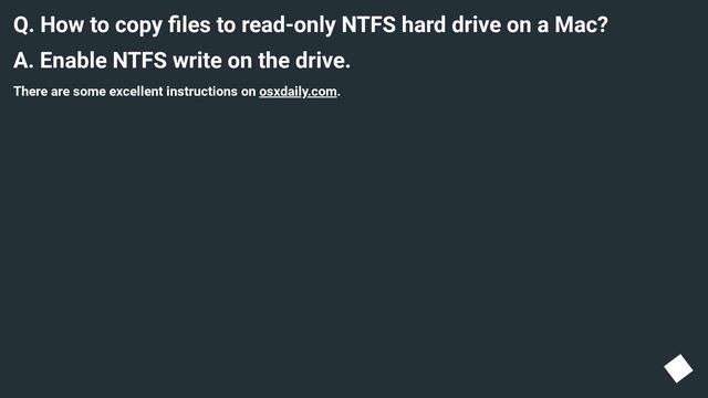 How to copy files to read-only NTFS hard drive on a Mac? смотреть онлайн