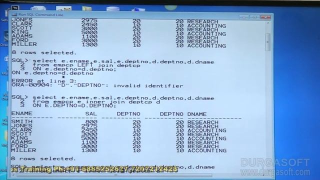Oracle Joins Part -6 by Dinesh смотреть онлайн