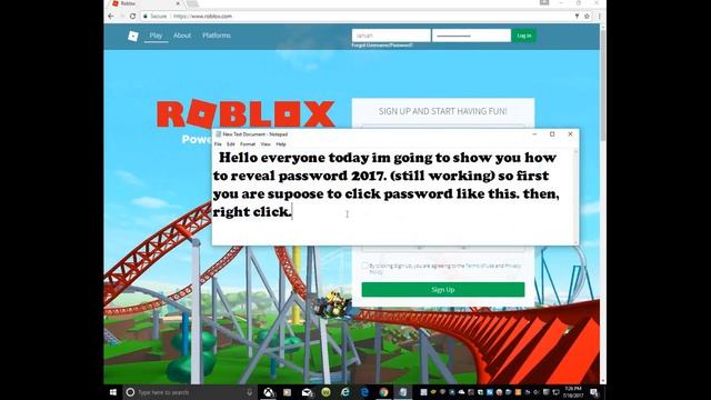 How To Reveal Password on Roblox!!! (Still Working 2017!) смотреть онлайн