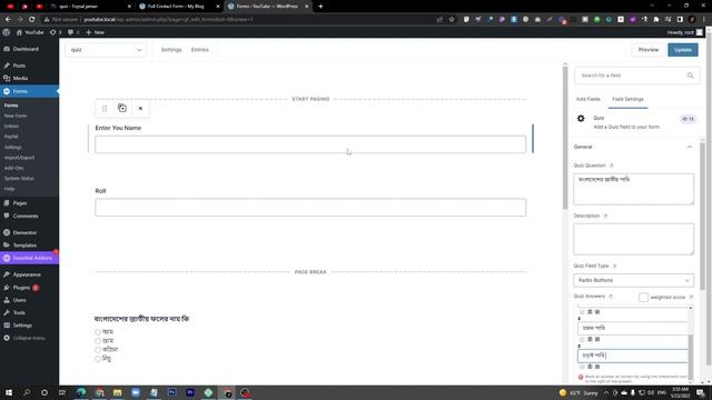 how to make gravity form quiz form ||The Best WordPress Form Plugin | part 20 | FoysalJaman смотреть онлайн