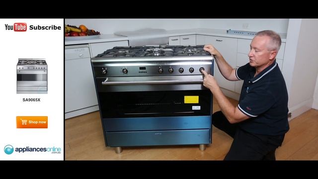 The freestanding Smeg Dual Fuel Oven/Stove SA9065X described by expert - Appliances Online смотреть онлайн