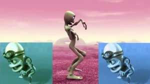 ТАНЦУЮЩИЙ ИНОПЛАНЕТЯНИН фит "Crazy Frog"   зеленый человечек "дамитукасита"