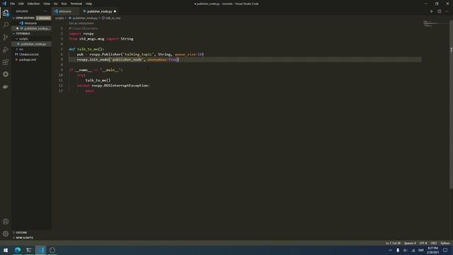 ROS Tutorial 4: Writing a ROS Publisher (Python) смотреть онлайн