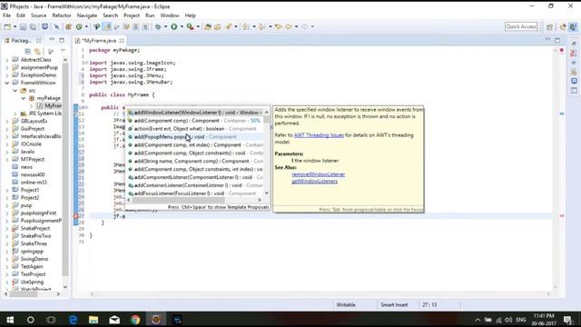 Creating Frame with Menus Java Swing in Hindi - हिन्दीमे смотреть онлайн