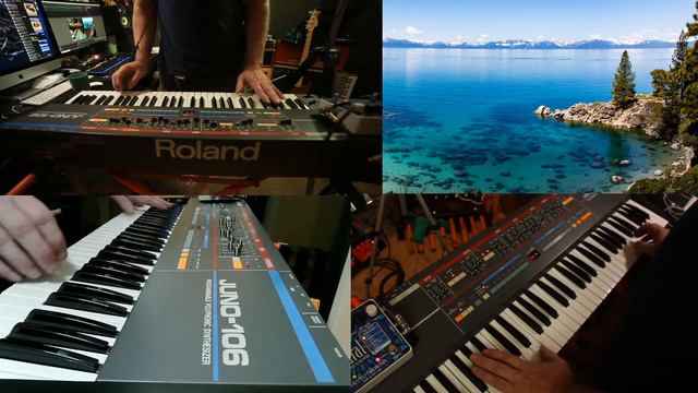 Roland Juno 106 manual mode into Cathedral Reverb - Live Improv Ambient Synth 80s vintage synth смотреть онлайн