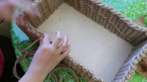 DIY корзина из джута