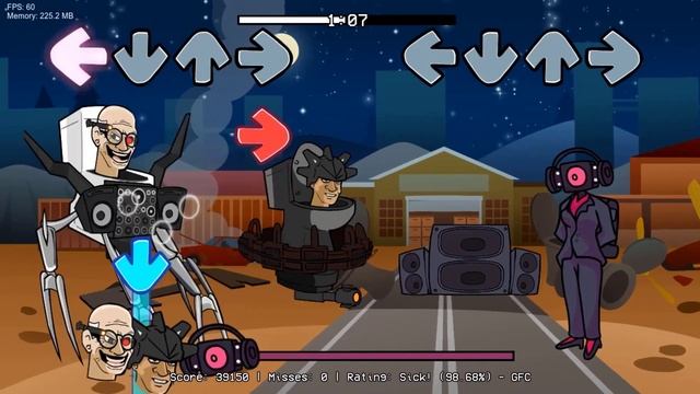 FNF Skibidi Toilet But Scientist Toilet, Gman, Speakerwoman, Titan TV-Man, Different Characters Sin