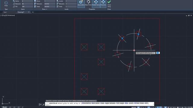 2D CAD Polar Arrays in AutoCAD 2020 смотреть онлайн