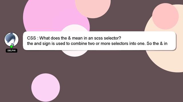 CSS : What does the & mean in an scss selector? смотреть онлайн